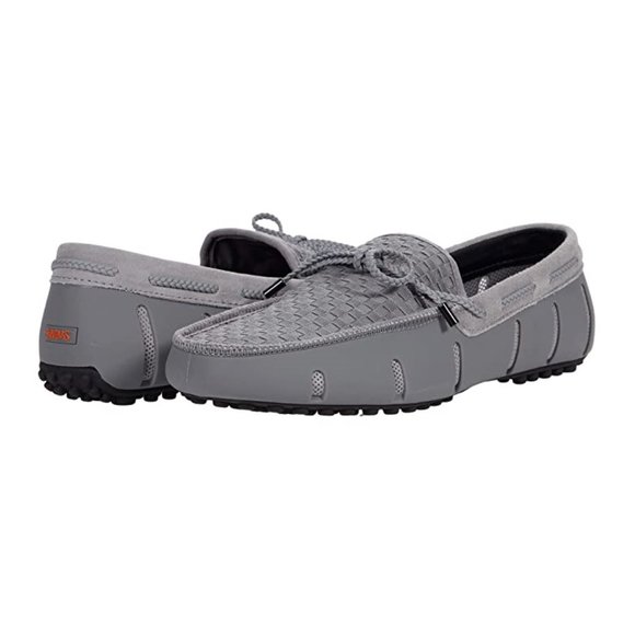 NiB Swims Men's Woven Driver Slip On Loafers Grey / Black Size 8 FLD228 - Picture 1 of 3